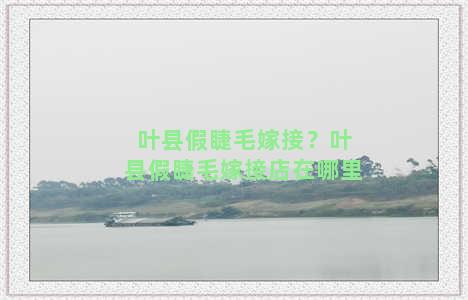 叶县假睫毛嫁接？叶县假睫毛嫁接店在哪里